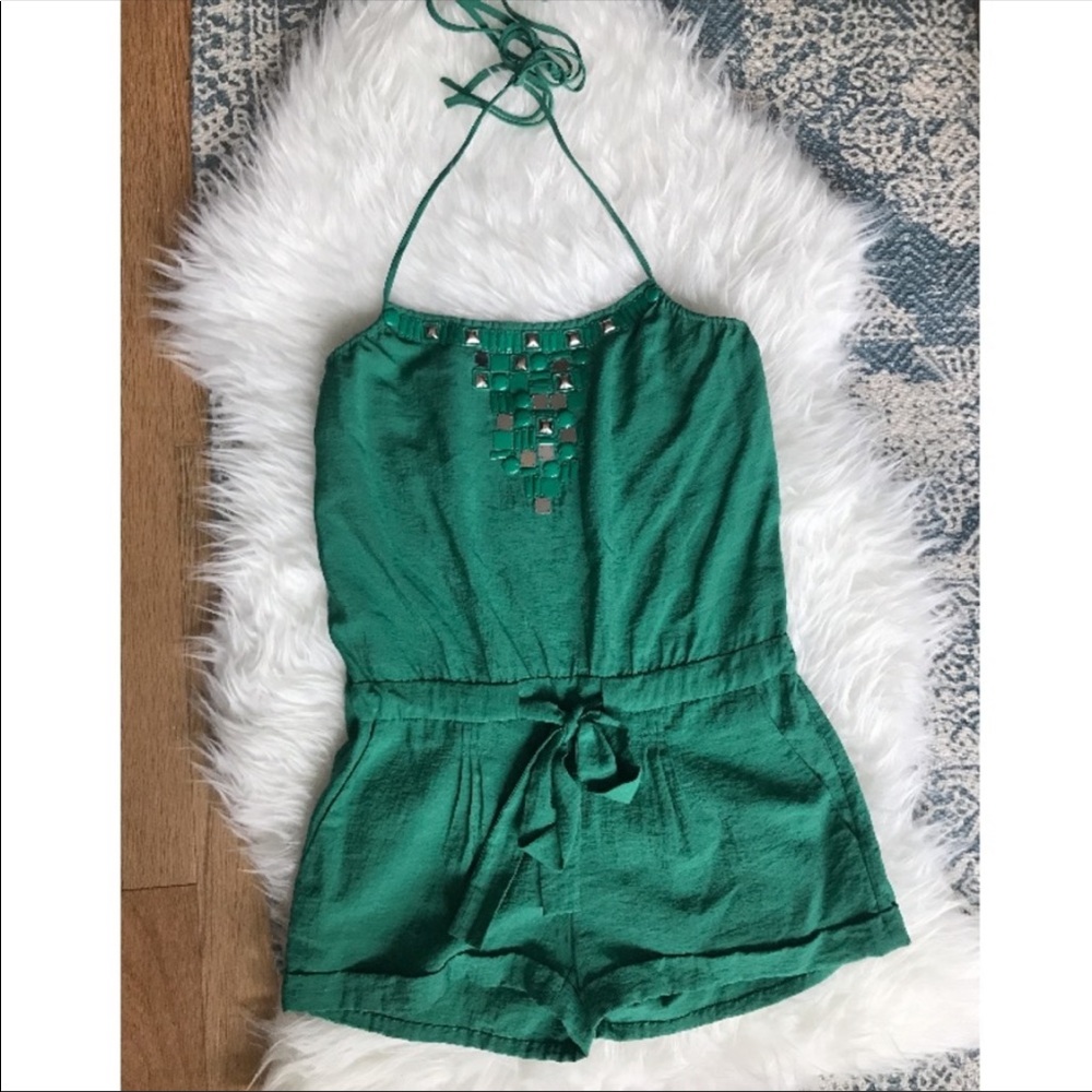 BCBG Maxazria Studded Romper